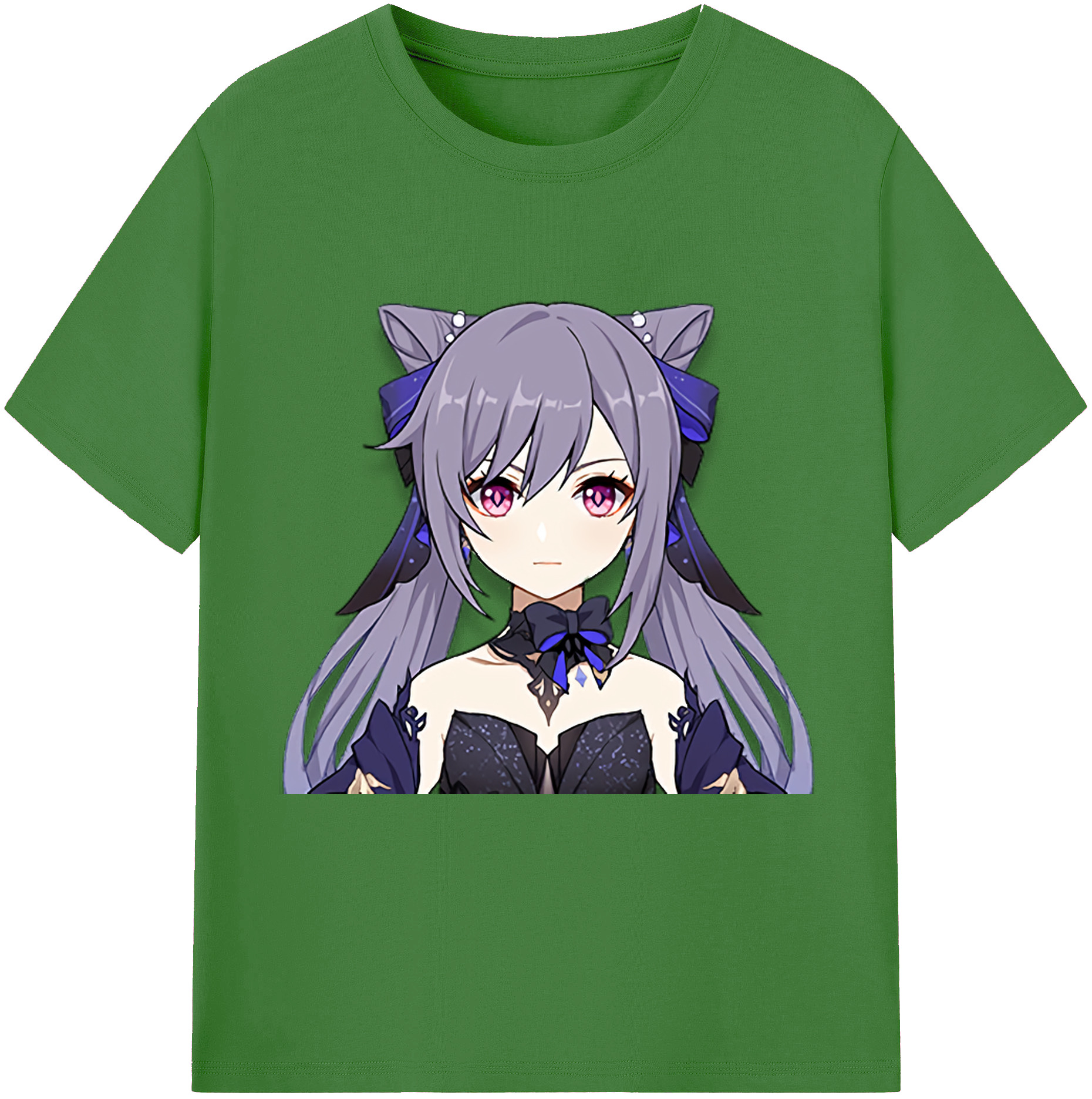 げんし神 刻晴 こくせい genshin Kokusei レディースカジュアルプリントTシャツ（綿100％）